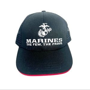 New! Marines black adjustable hat
